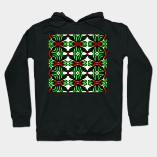 Red and Green Christmas Pattern Number 16 Hoodie